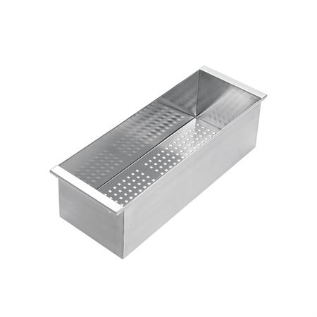 BARAZZA VASCHETTA LAB FORATA INOX DA 15X48,5