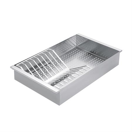 BARAZZA VASSOIO FORATO C/SCOLAPIATTI INOX DA 25X43