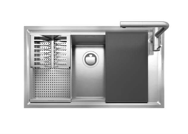 BARAZZA LAV.EASY INC.BORDO RIB. 86X50 1V. INOX + KIT+MIX