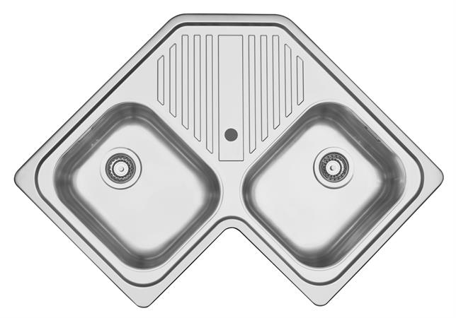 BARAZZA LAV.B_FAST INC. 83X83 2V.ANGOLO INOX