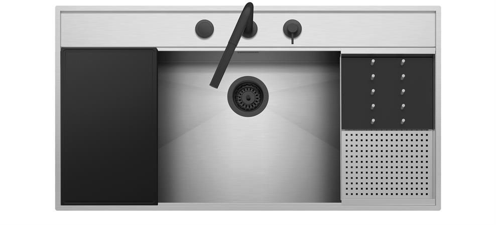 BARAZZA LAV.FLEXI KIT INC./FILO 105X56 1V.INOX C/SALT.S