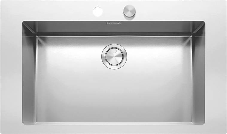BARAZZA LAV. MOOD INC. 86X51 1V. INOX - C/COPRIPILETTONE