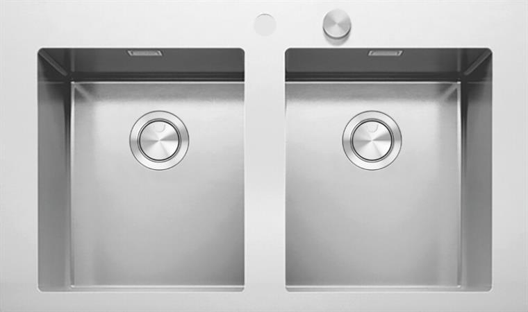 BARAZZA LAV. MOOD INC. 86X51 2V. INOX - C/COPRIPILETTONE
