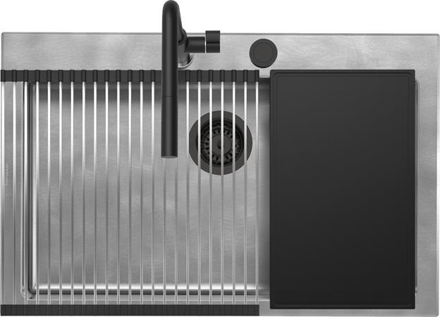 BARAZZA LAV.UNIQUE INC. 79X51 1V. INOX VINTAGE + KIT